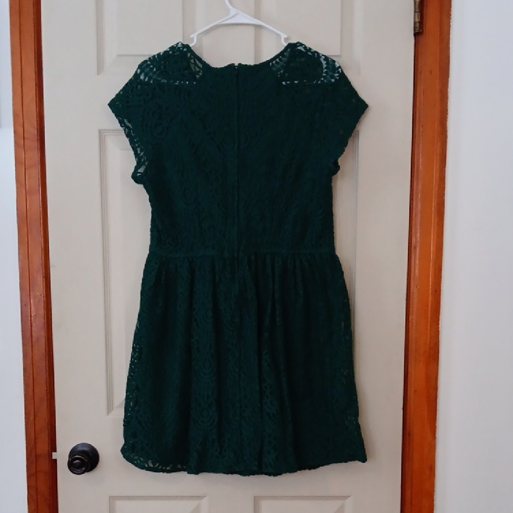 H&M DIVIDED Label Dark Green Lace Dress - Picture 3 of 11